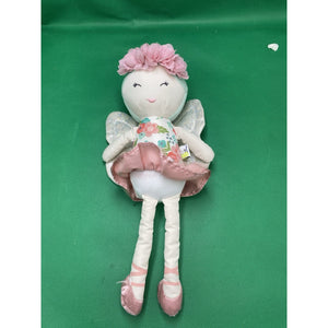 go! by Melissa & Doug Cloth Fairy Rattle Doll Floral Dress Pink Tutu Wings