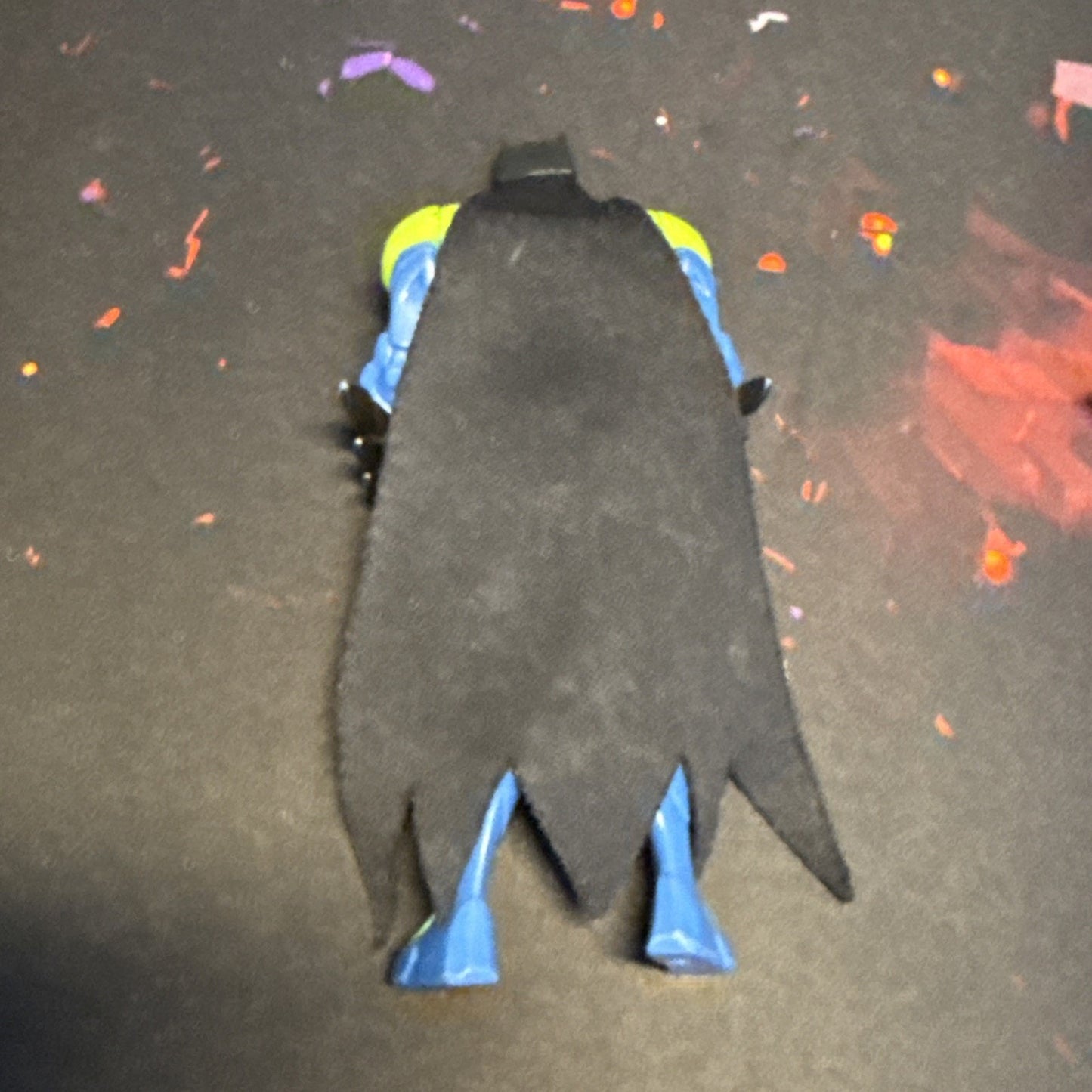 BATMAN Green and Blue DC Comics 4.5" Action Figure w/ Cape + Black Utility Belt