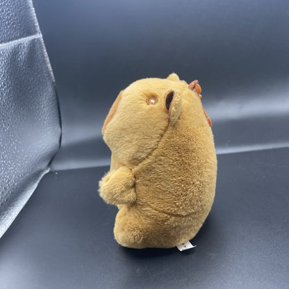 Beige Plush Capybara Animal Keychain