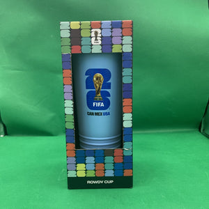 FIFA World Cup 26 Rowdy Cup Tumbler Horn Noisemaker 24oz Light Blue CAN MEX USA