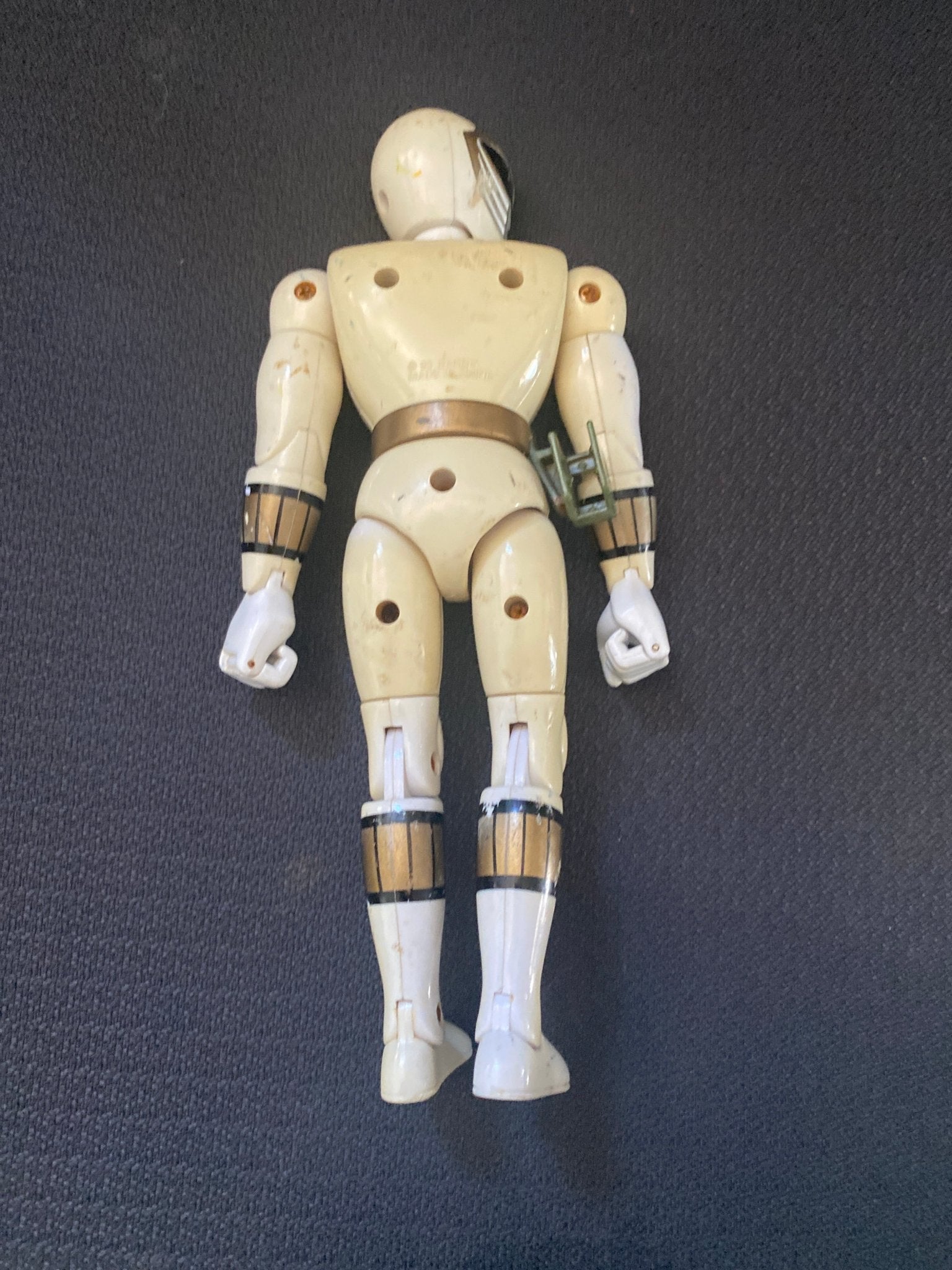 Bandai 1995 Mighty Morphin Power Rangers White Ranger 8" Figure head loose - toyscardscomics