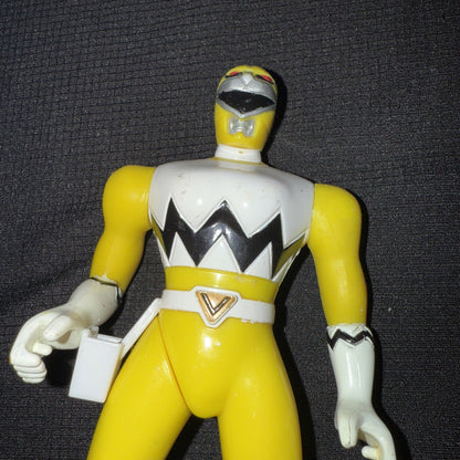 Bandai 1998 Power Rangers Lost Galaxy Yellow Blasting Ranger Jet Jammer Figure - toyscardscomics