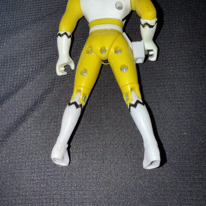 Bandai 1998 Power Rangers Lost Galaxy Yellow Blasting Ranger Jet Jammer Figure - toyscardscomics