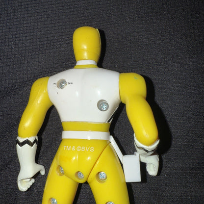 Bandai 1998 Power Rangers Lost Galaxy Yellow Blasting Ranger Jet Jammer Figure - toyscardscomics