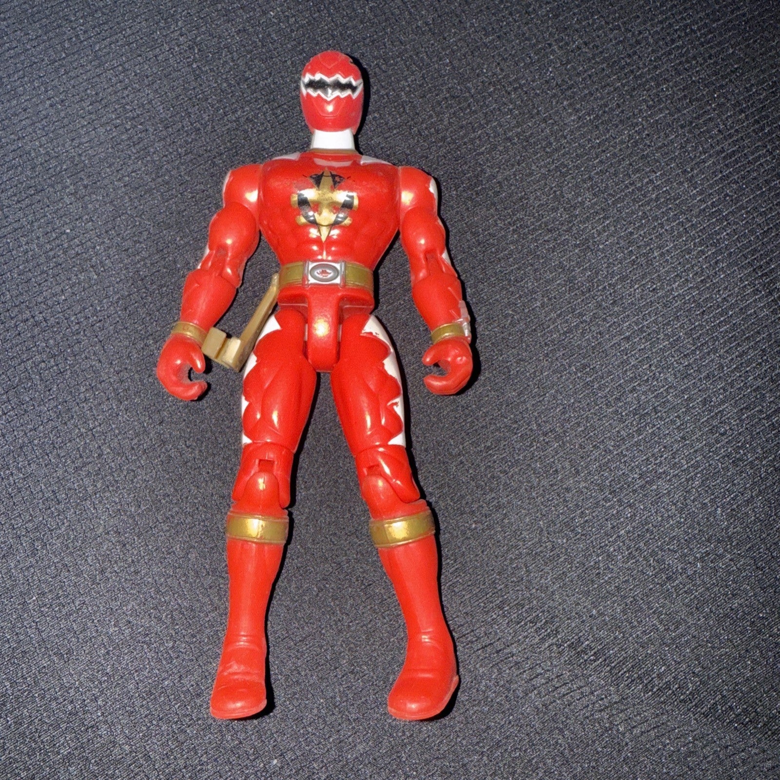 Bandai 2003 Power Rangers Dino Thunder Red Ranger Figure - toyscardscomics