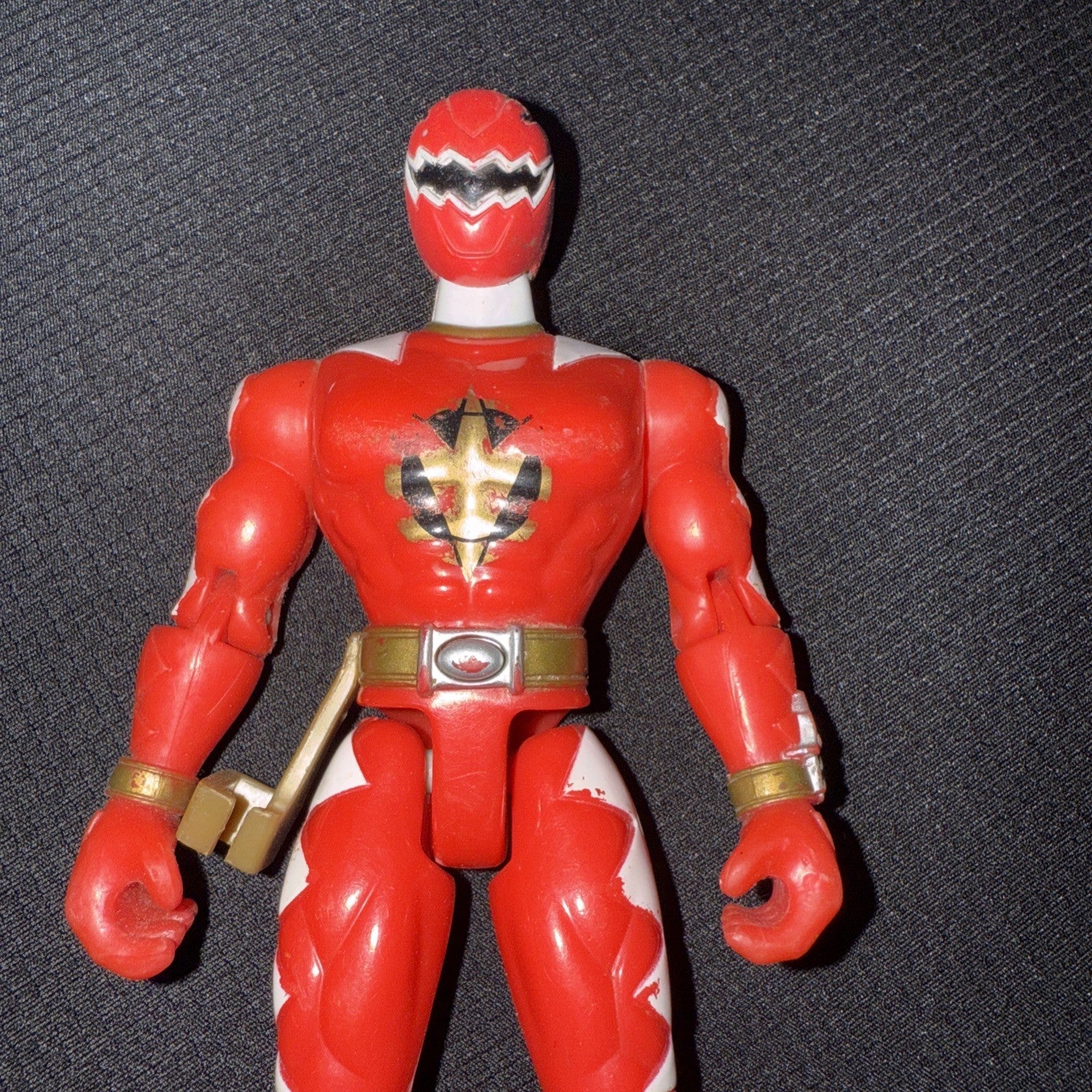 Bandai 2003 Power Rangers Dino Thunder Red Ranger Figure - toyscardscomics