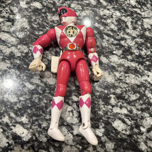 Bandai Mighty Morphin Power Rangers Pink Ranger 8" Vintage Action Figure 1993 - toyscardscomics