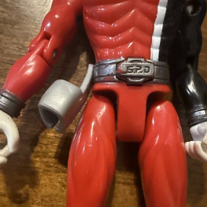Bandai Power Rangers SPD Light Patrol Red Ranger 5.5" Inch Action Figure 2004 - toyscardscomics