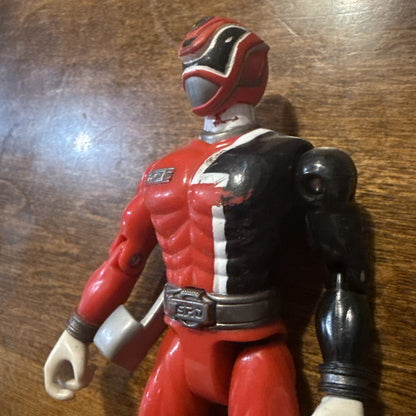 Bandai Power Rangers SPD Light Patrol Red Ranger 5.5" Inch Action Figure 2004 - toyscardscomics