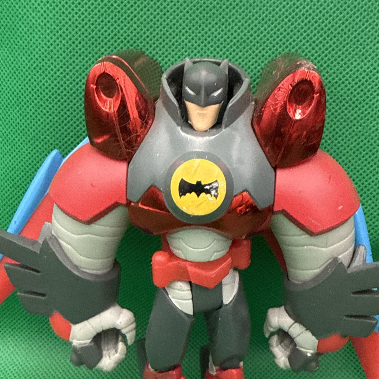 Batman DC Comics Jetpack Armor Action Figure Wings Red Gray Toy - toyscardscomics