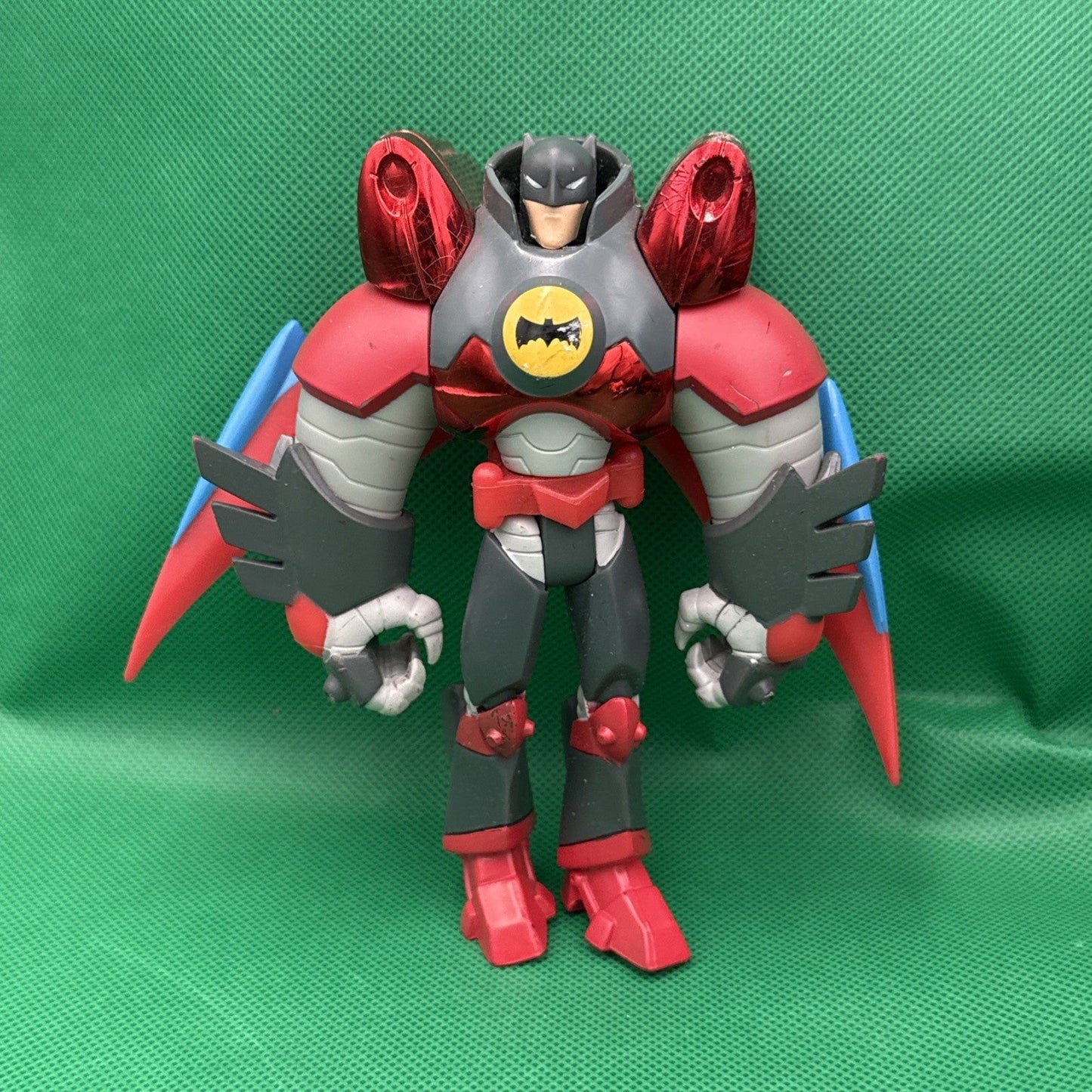 Batman DC Comics Jetpack Armor Action Figure Wings Red Gray Toy - toyscardscomics