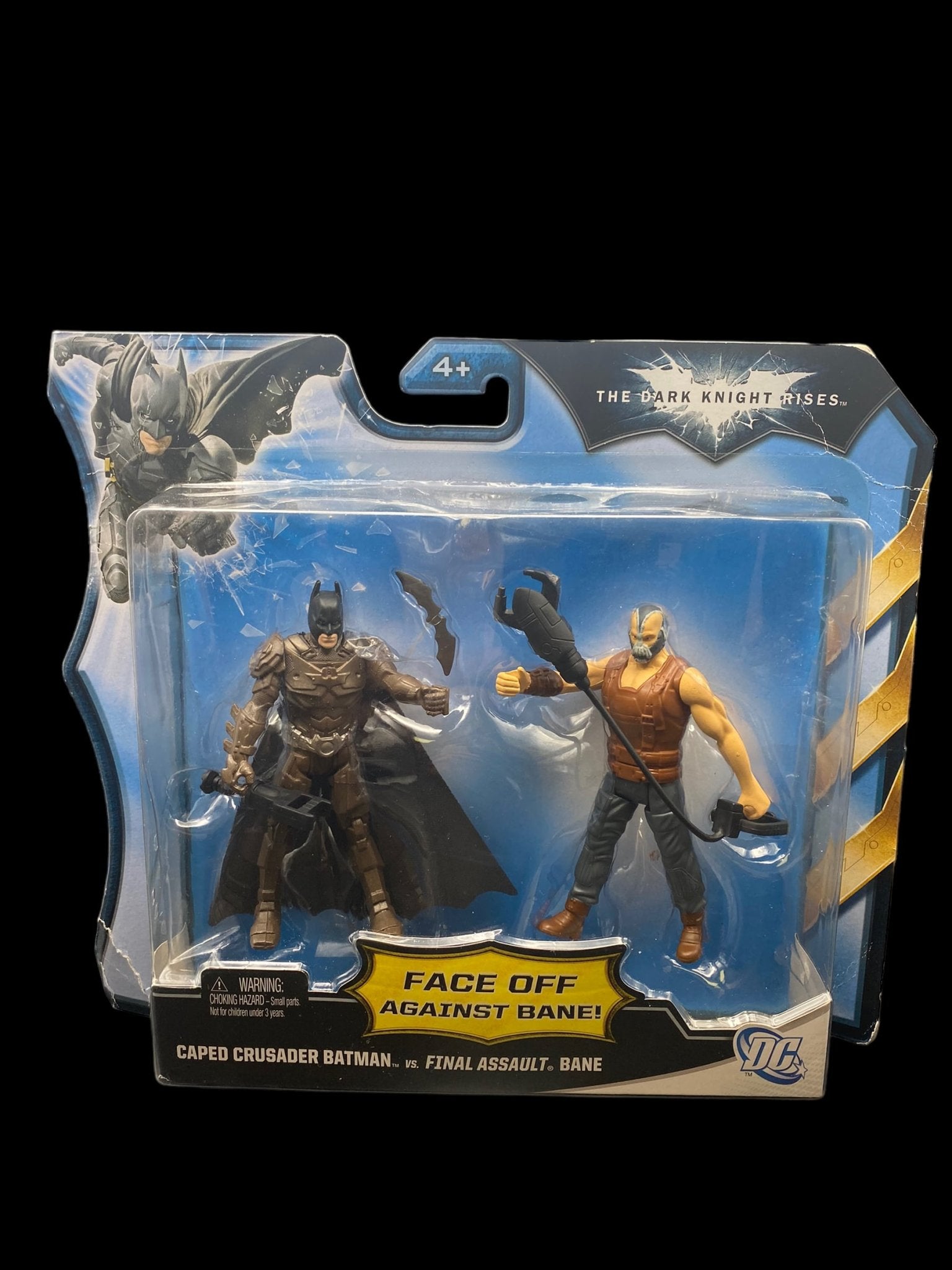 Batman The Dark Knight Rises Caped Crusader Batman vs. Final Assault Bane, New - toyscardscomics