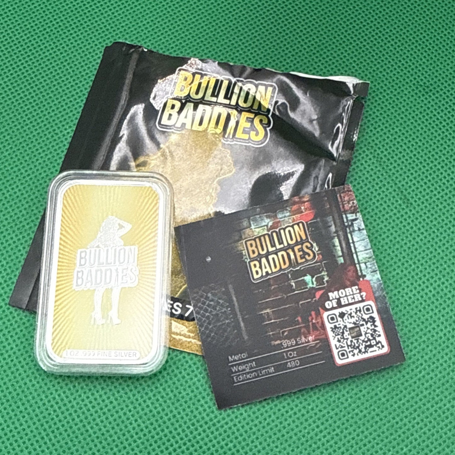 Bullion Baddies Series 7 Backstage Seduction Cashmere Kira 1 oz Silver Bar