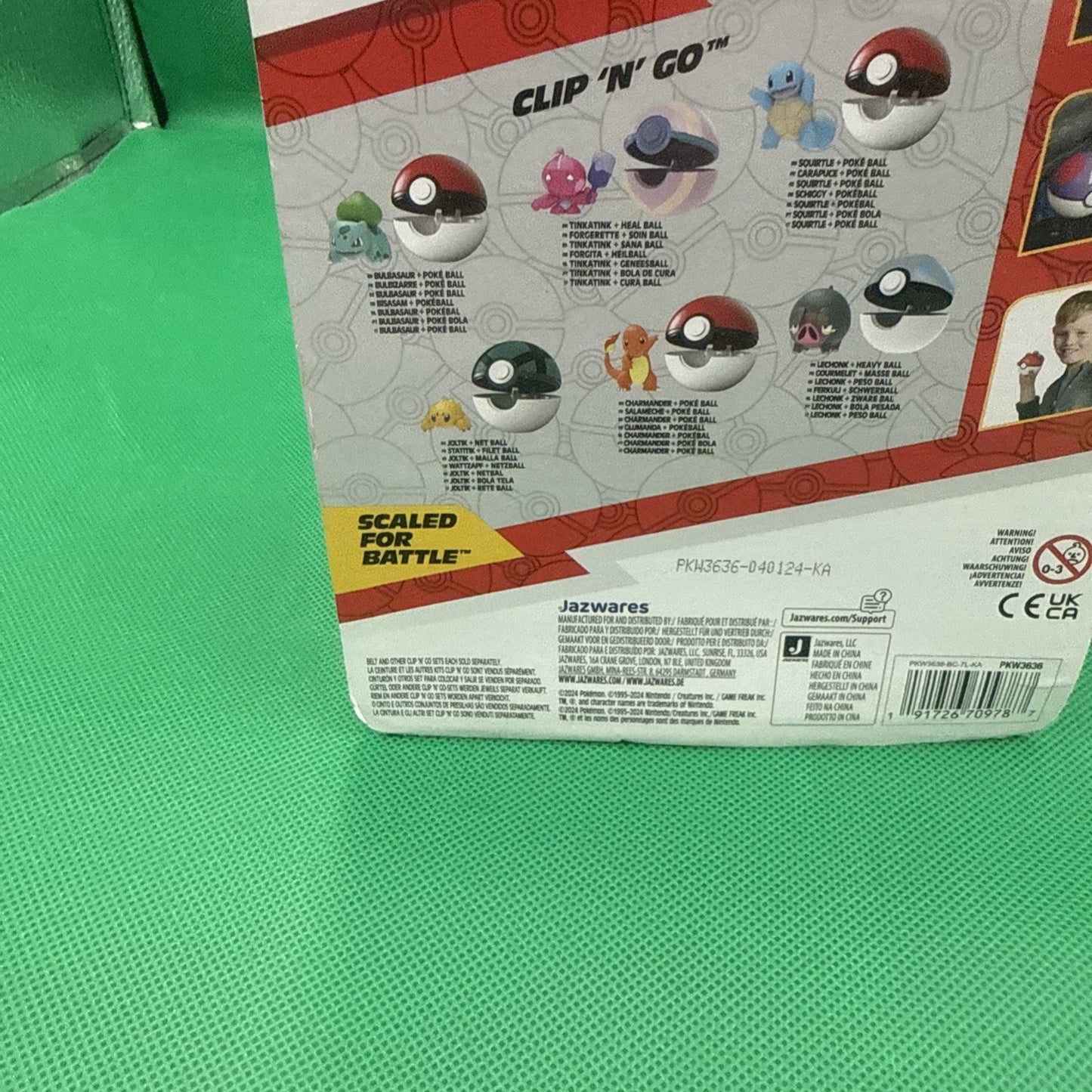 Pokémon Jazwares Battle Ready BRAND NEW Clip N Go Squirtle + Poke Ball Set