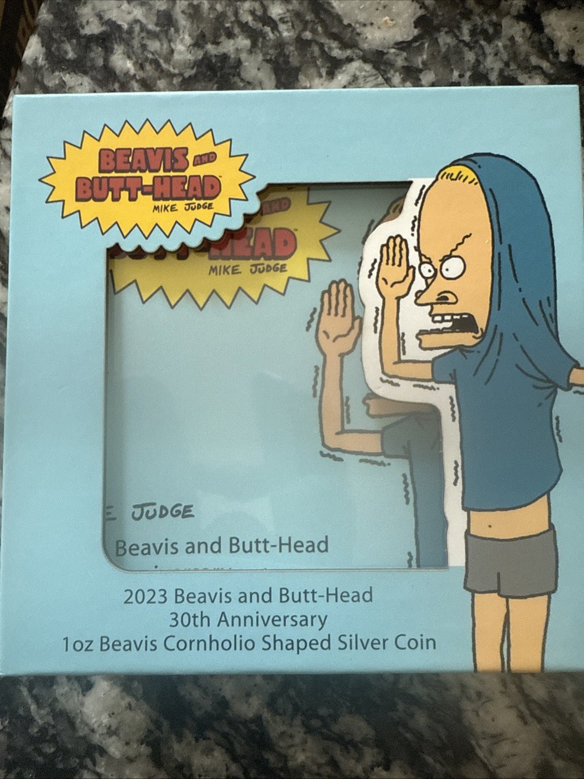 BEAVIS Beavis and Butthead 30th Anniversary 1 Oz Silver Coin 2$ Niue (TMO) - toyscardscomics
