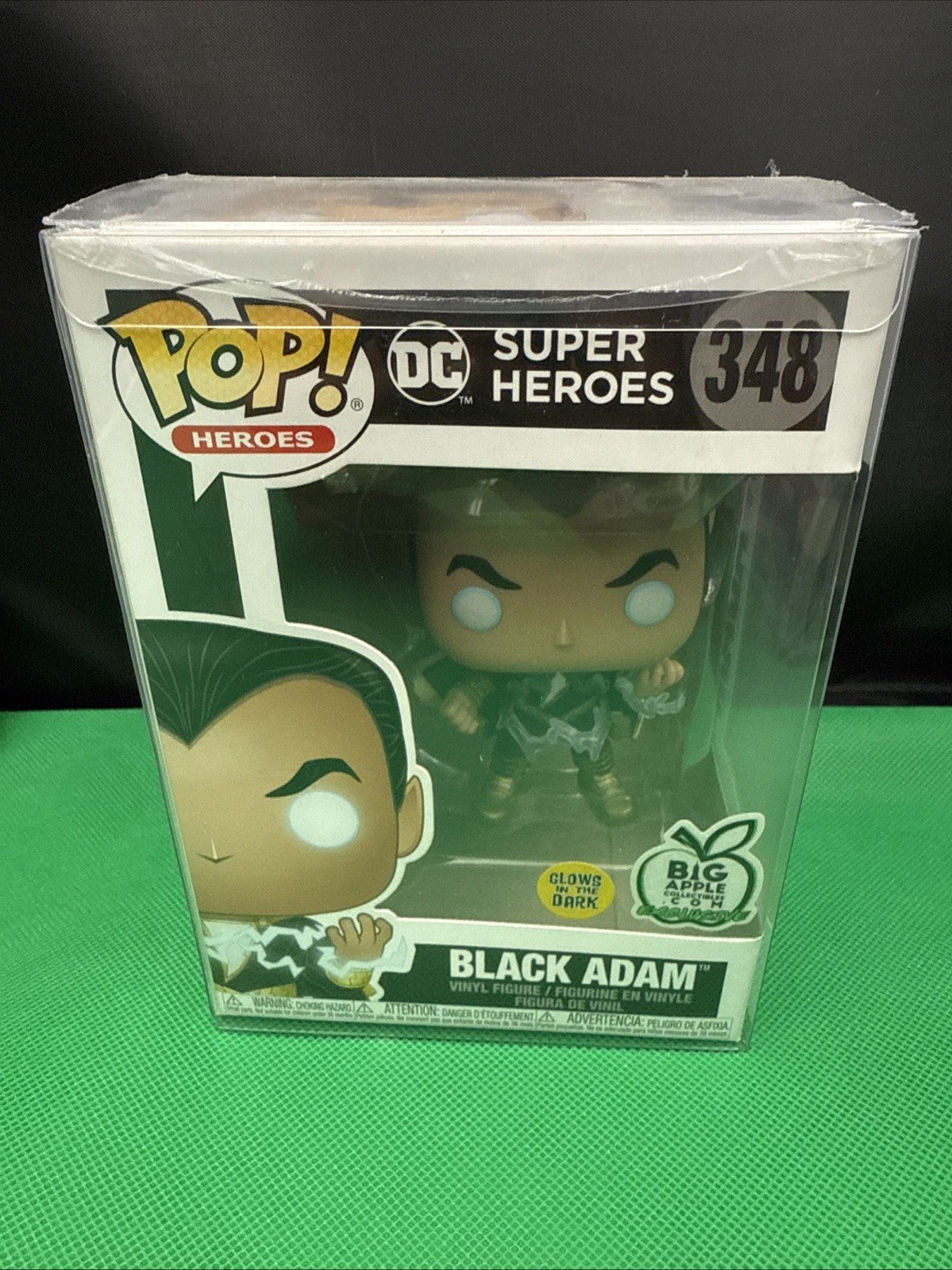 Brand New Funko Black Adam GITD 348 DC Super Heroes Pop Figure - toyscardscomics