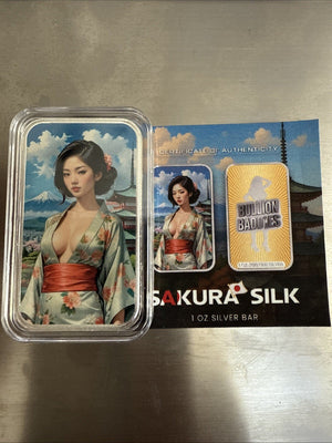 Bullion Baddies Series 5 World Passport Sakura Silk 1oz w/ COA