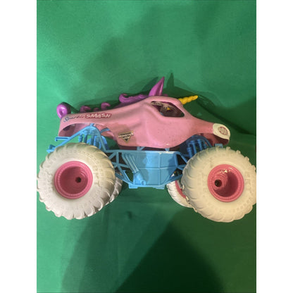 Monster Jam Sparkle Smash RC Truck w/ Remote Controller Pink White Purple Blue
