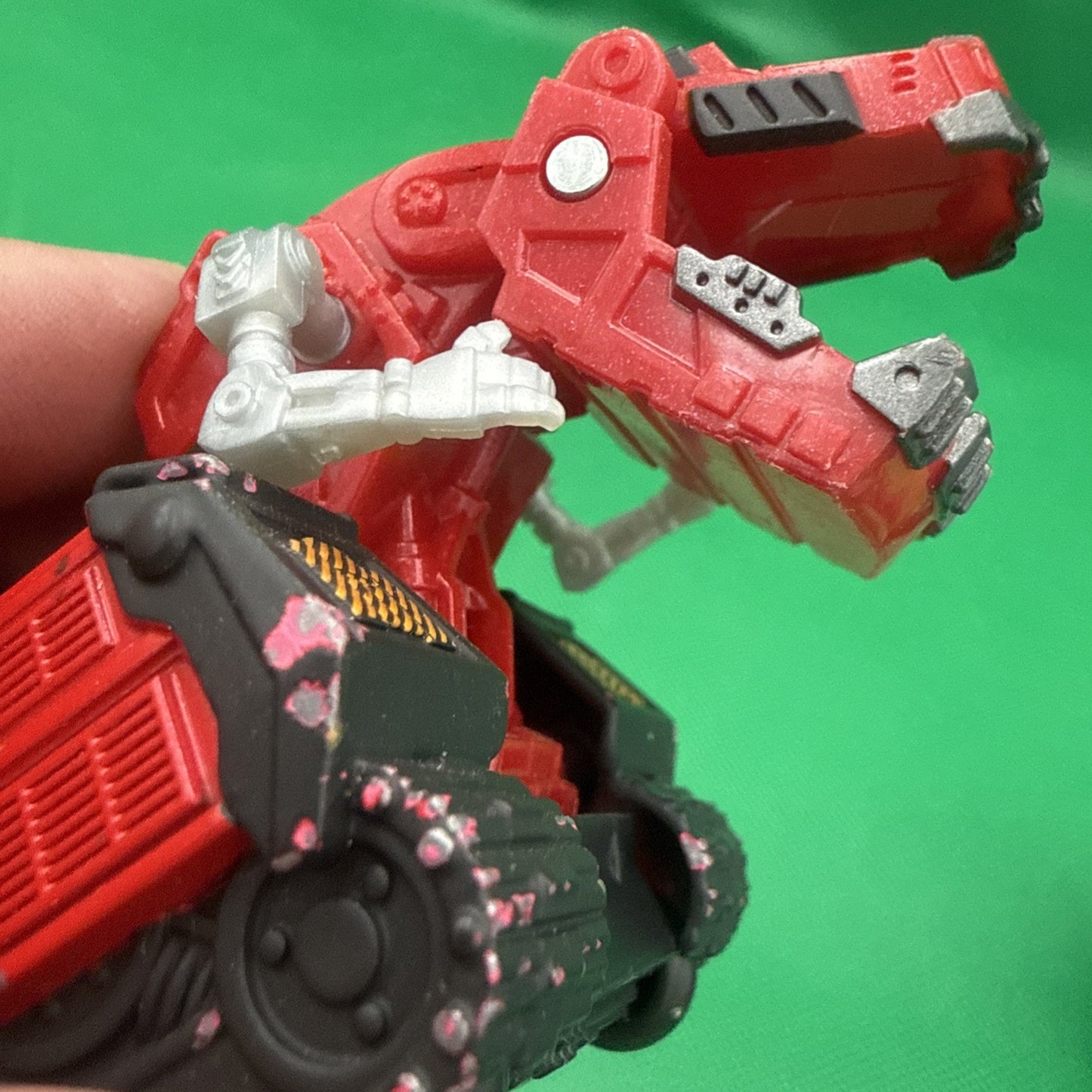 Mattel Dinotrux Ty Rux Figure Red Black T Rex Truck Diecast Toy 5" 2015