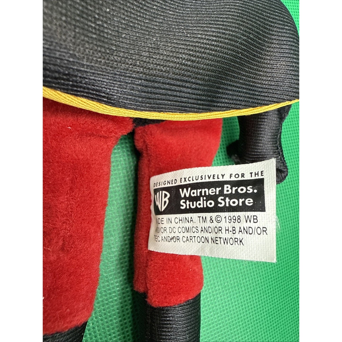 1998 Warner Bros. Studio Store DC Comics Robin Bean Bag Plush NWT