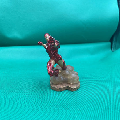 RED IRON MAN 3" Running Figure Base GC Avengers Assemble Disney Marvel Gold '11