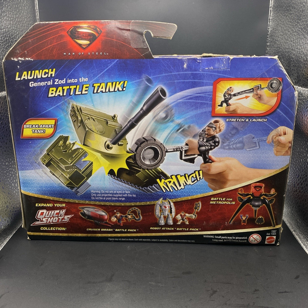 Mattel DC Comics Man of steel QUICK SHOTS Tank Buster Battle Toy New in package