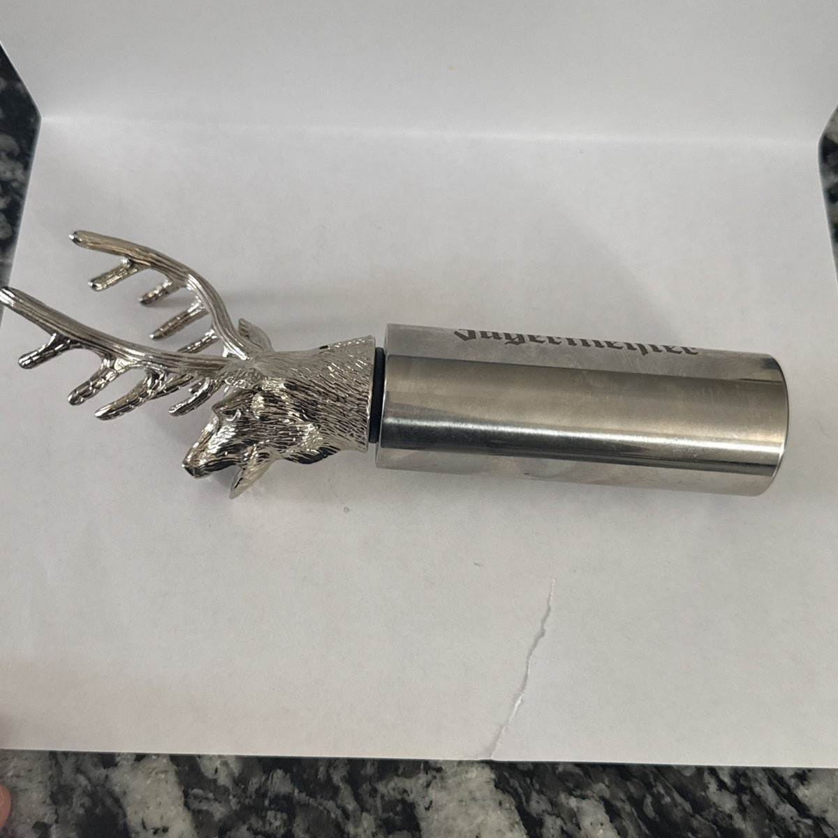 Jagermeister Stainless Steel Neck Extender with Stag Head Pourer