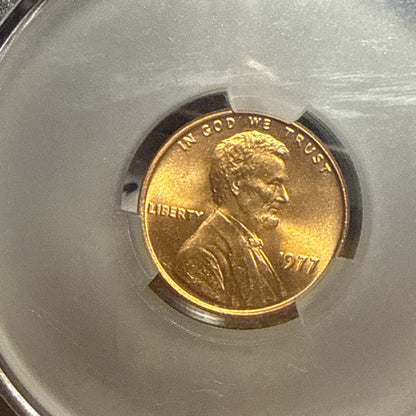 1977 LINCOLN CENT CACG MS67 RED