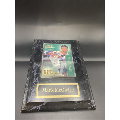 Mark McGwire St Louis First Base Photo In Wood Plaque