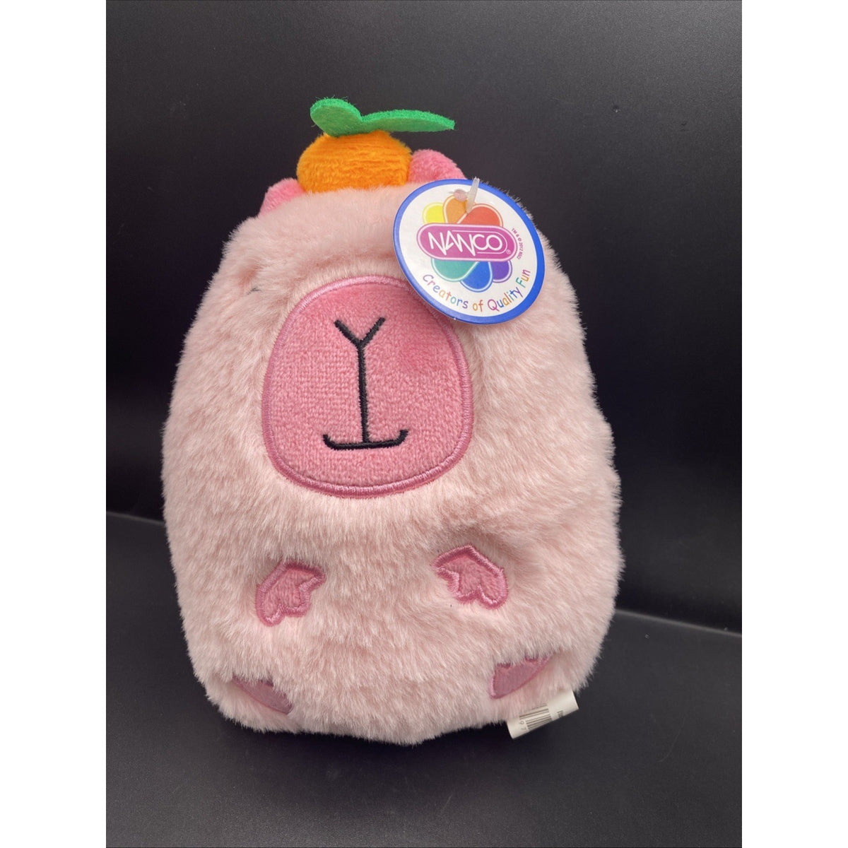Capybara Pink,Plush Orange 6" Tall Toy Works Nanco Creators