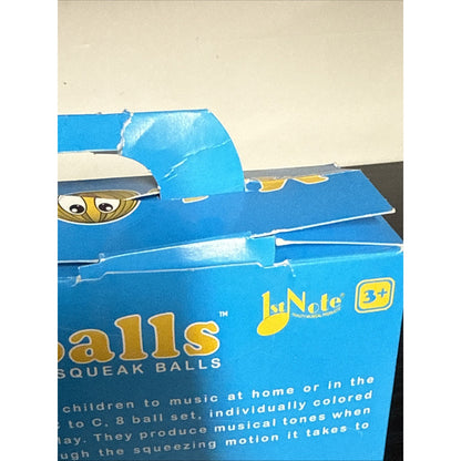 Mel-O-Dee Balls Diatonic Squeeze Ball Set. 8 Balls With Sheet Music.
