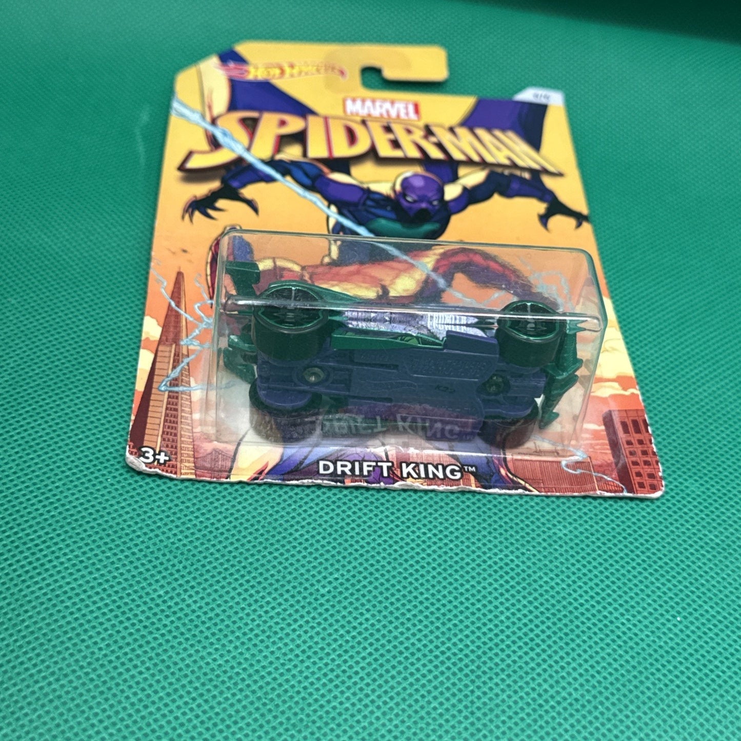 Hot Wheels 2016 Spiderman Homecoming #6 Drift King met. green/purple