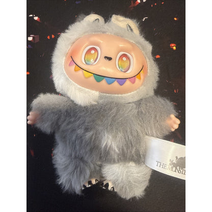 Big Into Energy Labubu Secret Rare Bi-shade Gray Fur Rainbow Eyes The Monsters