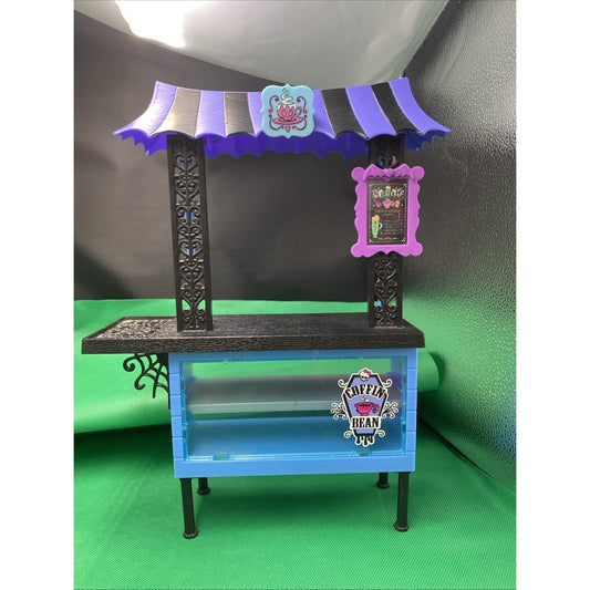 Monster High Doll Coffin Bean Play Set Stand Counter Booth Shop Playset