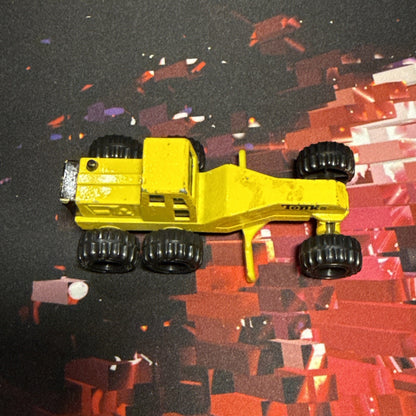 Vintage 1994 Mini Yellow Tonka Die Cast Road Grader Construction Used Toy 3.5"