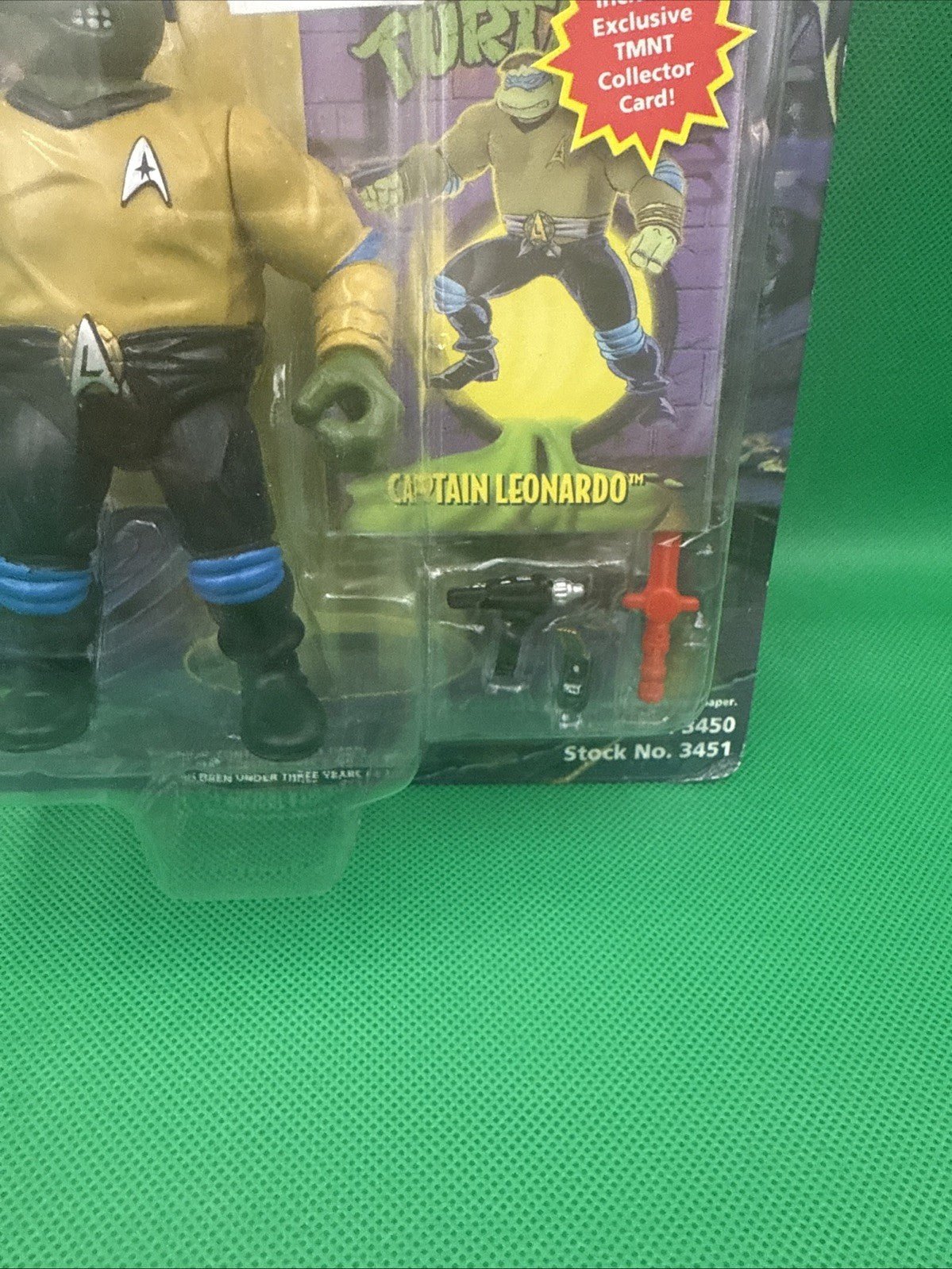 Captain Leonardo Star Trek Ninja Turtles Classic Playmates Vintage LOW NUMBER ! - toyscardscomics