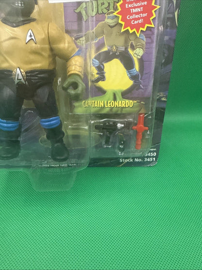 Captain Leonardo Star Trek Ninja Turtles Classic Playmates Vintage LOW NUMBER ! - toyscardscomics