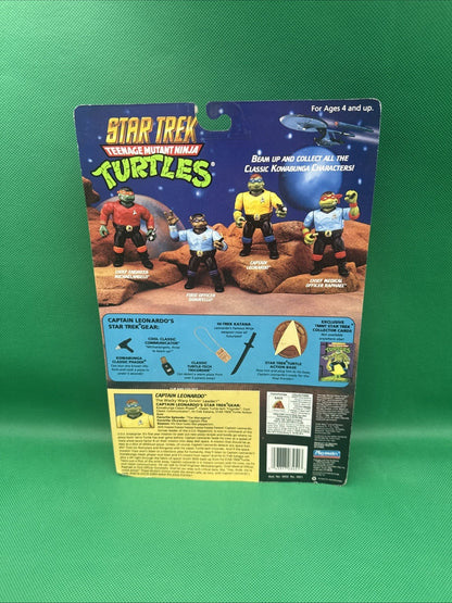Captain Leonardo Star Trek Ninja Turtles Classic Playmates Vintage LOW NUMBER ! - toyscardscomics