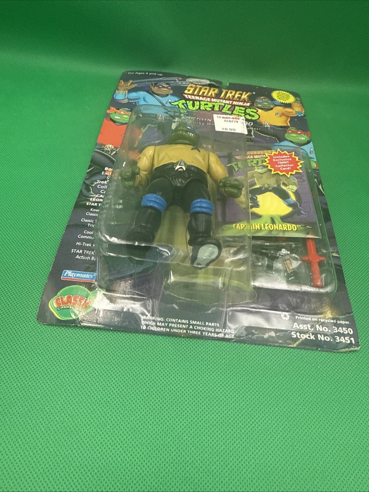 Captain Leonardo Star Trek Ninja Turtles Classic Playmates Vintage LOW NUMBER ! - toyscardscomics