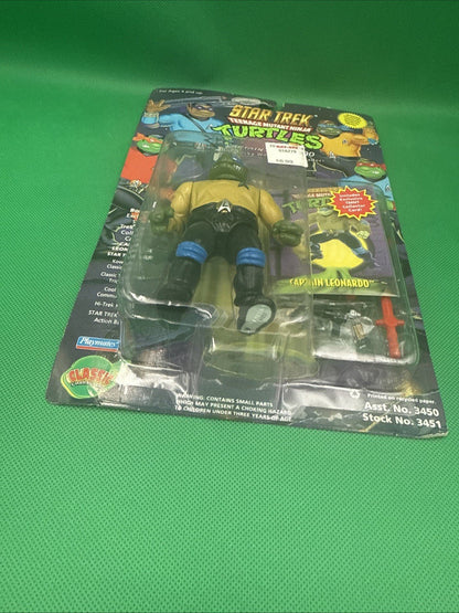 Captain Leonardo Star Trek Ninja Turtles Classic Playmates Vintage LOW NUMBER ! - toyscardscomics