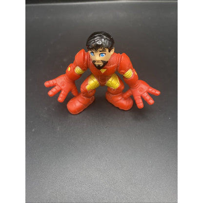 Marvel Super Hero Squad Action Figure IRON MAN Tony Stark Red Yellow (No Helmet)