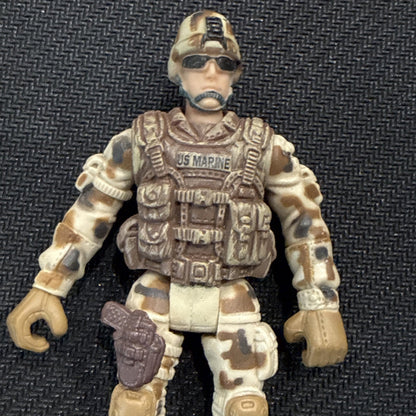 CHAP MEI 3.75" ACTION FIGURE IS IN U.S.MARINE UNIFORM EXITE U.S.M.C. ON BOOT - toyscardscomics