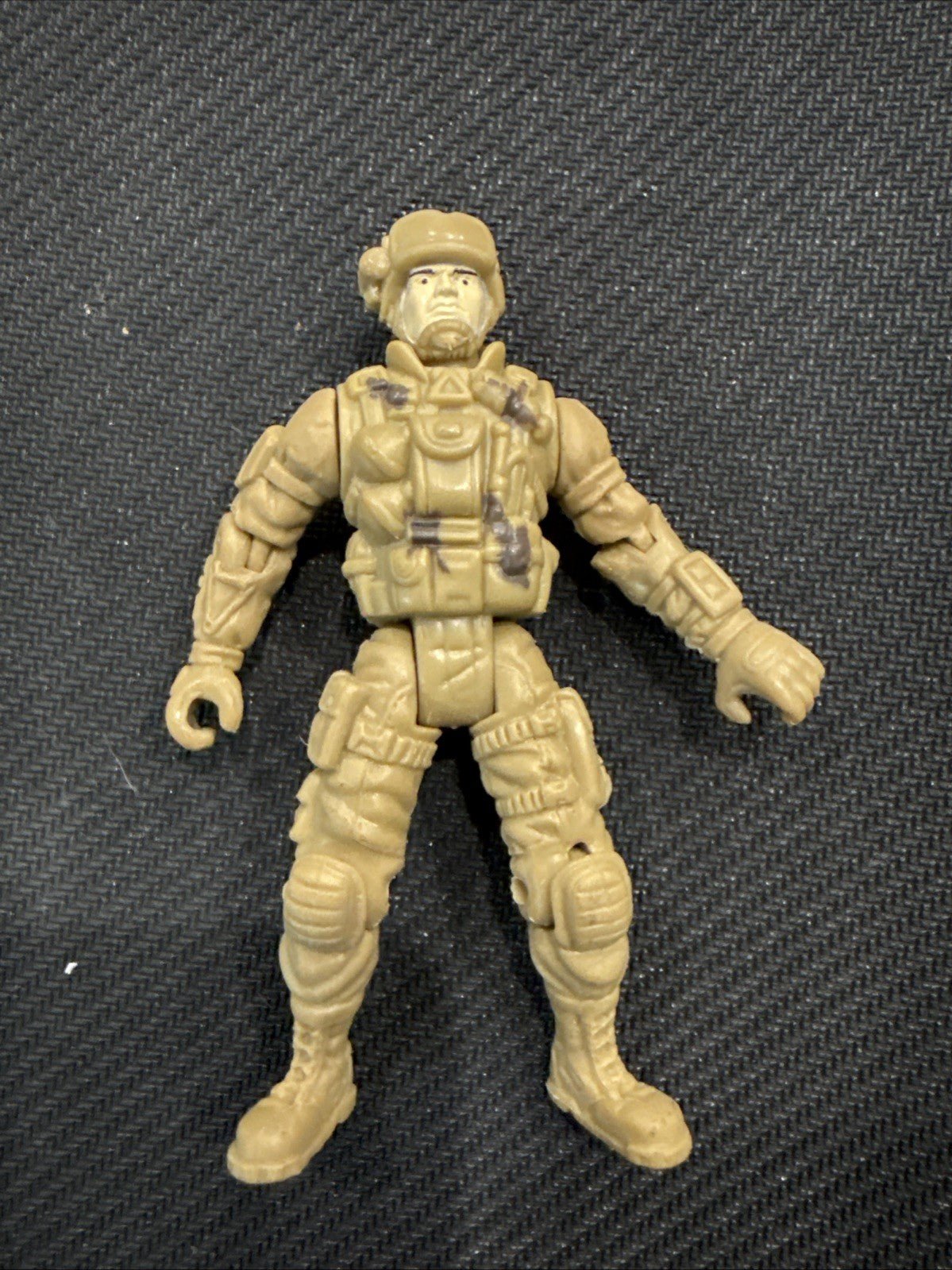 Chap Mei Action Figure Dollar Store Soldier w/Helmut Brown Army Trooper 4" - toyscardscomics