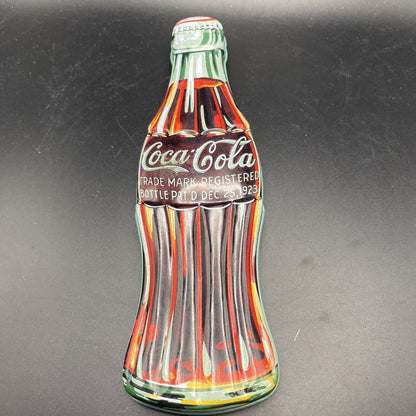 Coca Cola Bottle Shaped Tin Box with Pen 1886 Coke Began - toyscardscomics
