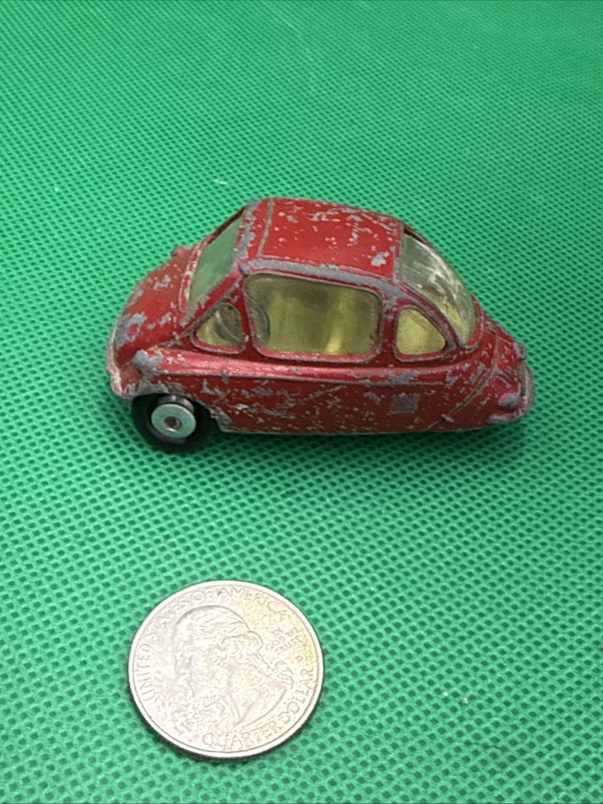 Corgi Toys Red Heinkel - 1 233 Diecast Metal Model Car Read Desc - toyscardscomics
