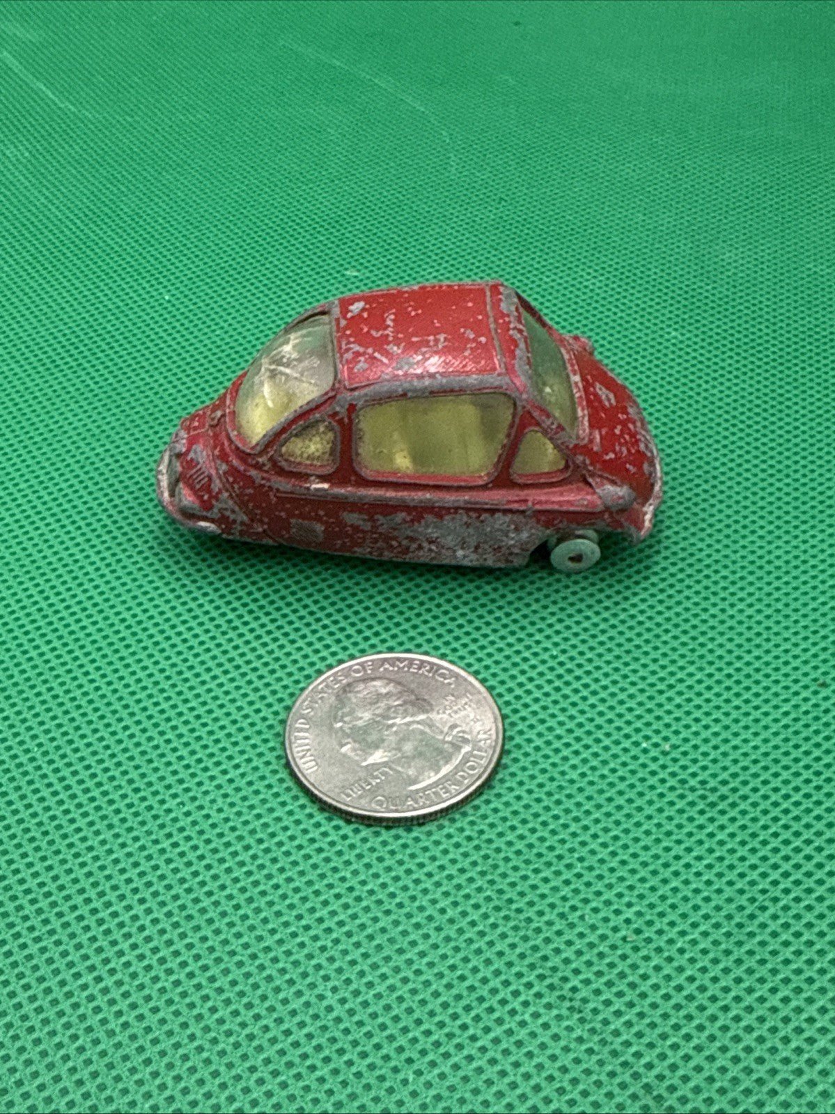 Corgi Toys Red Heinkel - 1 233 Diecast Metal Model Car Read Desc - toyscardscomics