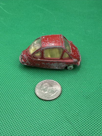 Corgi Toys Red Heinkel - 1 233 Diecast Metal Model Car Read Desc - toyscardscomics