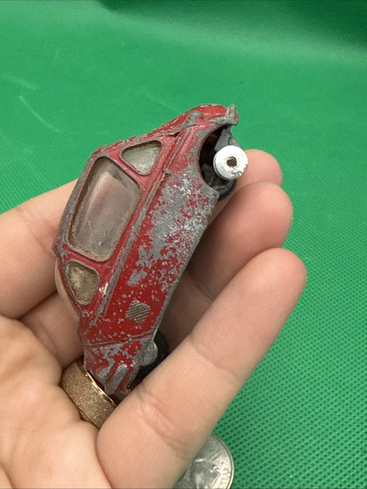 Corgi Toys Red Heinkel - 1 233 Diecast Metal Model Car Read Desc - toyscardscomics