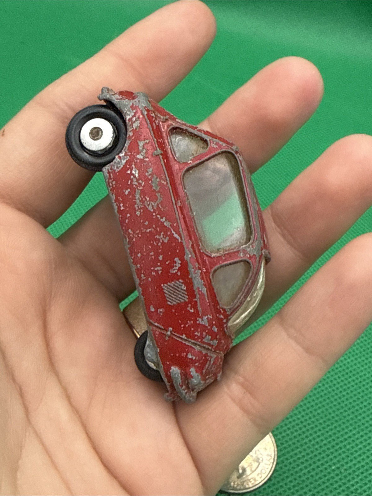 Corgi Toys Red Heinkel - 1 233 Diecast Metal Model Car Read Desc - toyscardscomics