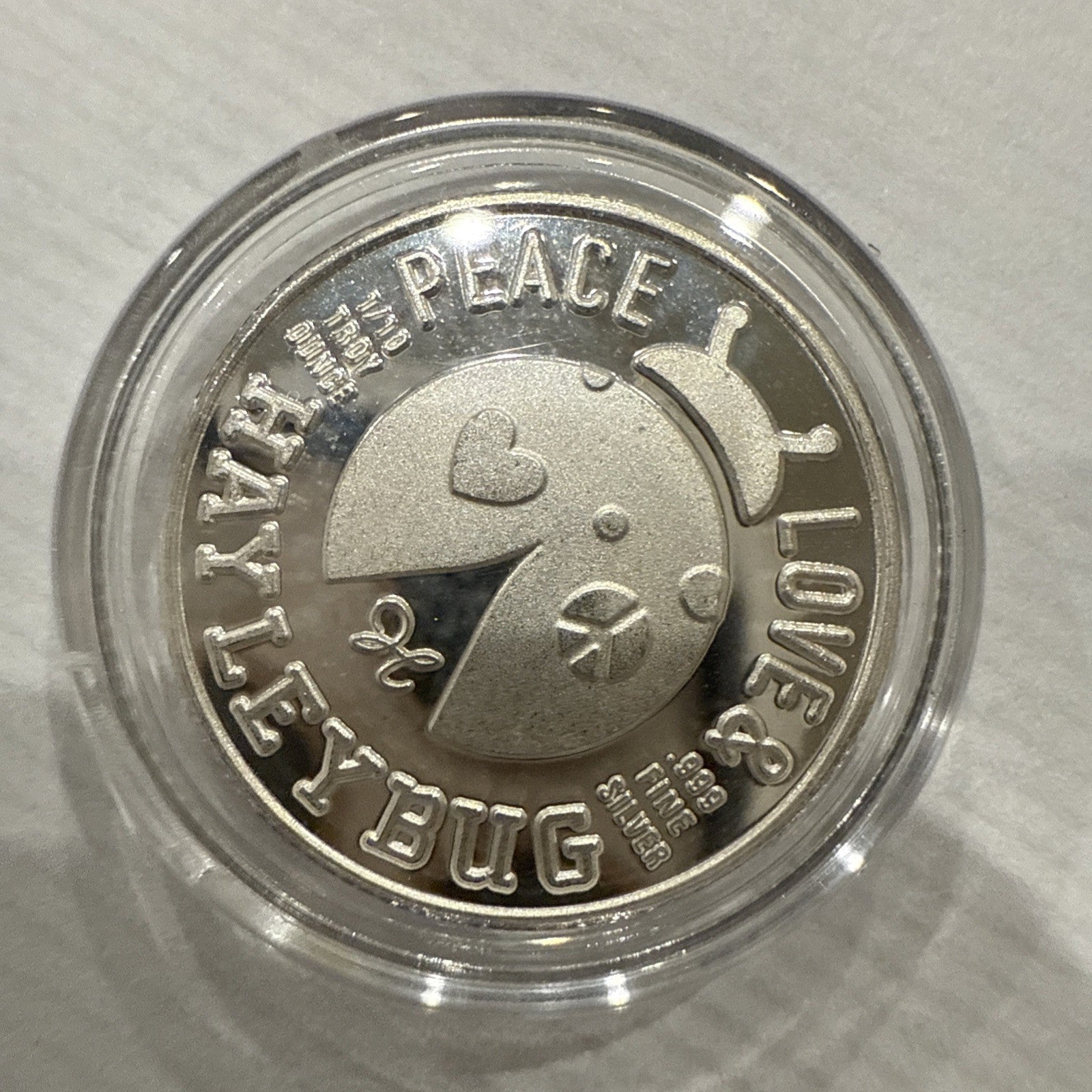 Crypt 1331 Hayleybug 1/10th oz Halloween - Zombilly - .999 Fine Silver Art Round - toyscardscomics